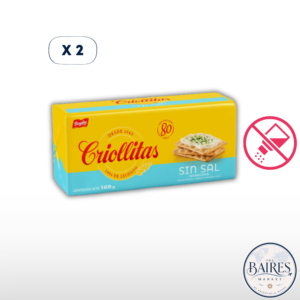 Galletitas Criollitas Sin Sal 169g x 2u