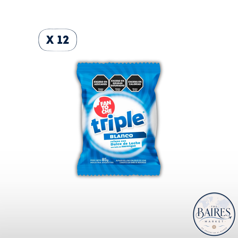 Alfajor Fantoche Triple Blanco x 12u