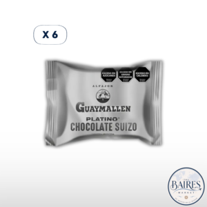 Alfajor Guaymallen Platino Chocolate Suizo x 6u
