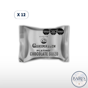 Alfajor Guaymallen Platino Chocolate Suizo x 12u