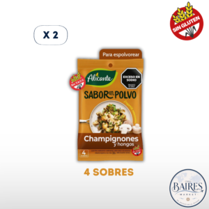 Sabor en Polvo Champignones Alicante 4 Sobres 30g x 2u