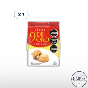 Scons 9 de Oro Sabor Limon 180g x 2u